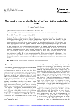 The Spectral Energy Distribution of Self-Gravitating Protostellar Disks