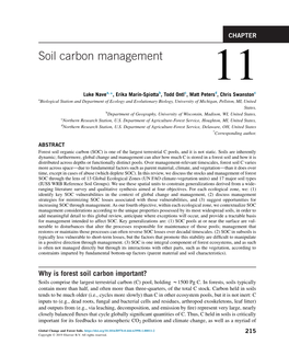 Soil Carbon Management