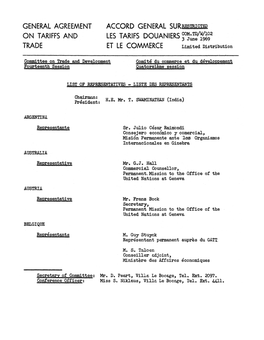 General Agreement on Tariffs and Trade Accord