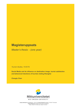 Magisteruppsats Master’S Thesis  (One Year)