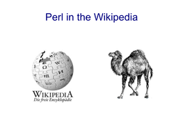 Perl in the Wikipedia