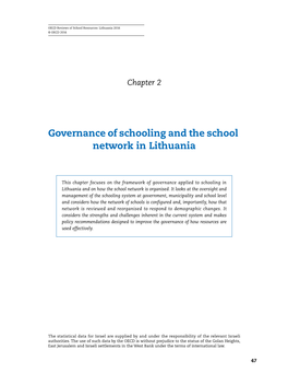 Governance of Schooling and the School Network in Lithuania