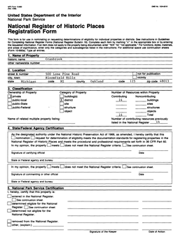 National Register of Historic Places Registration Form