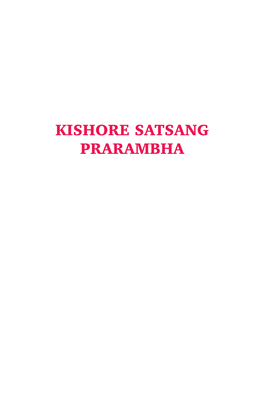 Kishore Satsang Prarambha