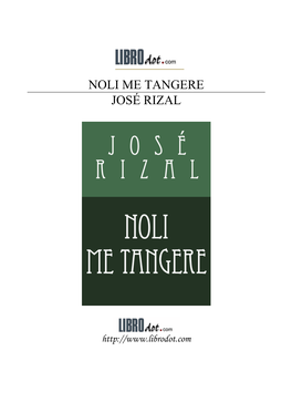 Noli Me Tangere José Rizal