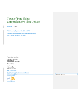 Town of Pine Plains Comprehensive Plan Update