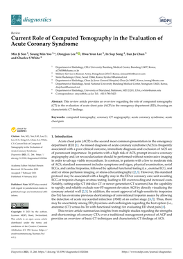 Current Role of Computed Tomography in the Evaluation of Acute Coronary Syndrome