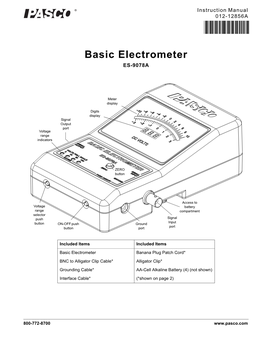 Basic Electrometer Manual