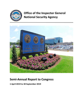 Semi‐Annual Report to Congress Office of the Inspector General