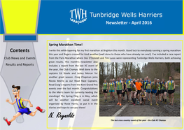 Newsletter - April 2016