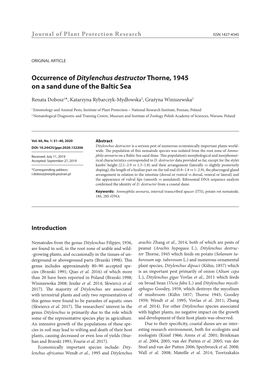 Occurrence of Ditylenchus.Pdf