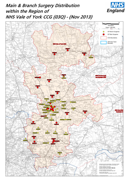 NHS Vale of York CCG (03Q) Main Surgeries