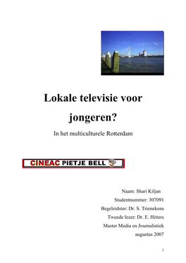 Lokale Televisie Voor Jongeren?