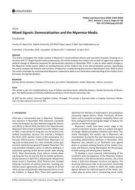 Mixed Signals: Democratization and the Myanmar Media