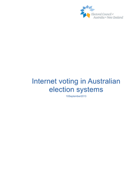 Internet Voting in Australian Electoral Systems
