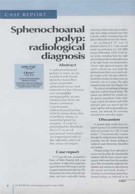 Sphenochoanal Polyp: Radiological Diagnosis