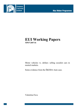 EUI Working Papers MWP 2007/36