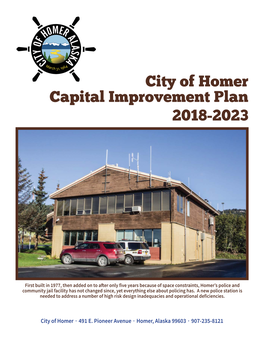 City of Homer Capital Improvement Plan 2018-2023