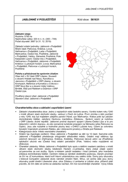 1 JABLONNÉ V PODJEŠTĚDÍ Kód Obce: 561631