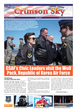 CSAF's Civic Leaders Visit the Wolf Pack, Republic of Korea Air Force