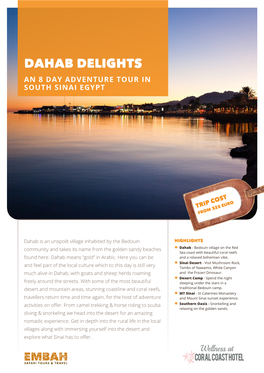 Dahab Delights an 8 Day Adventure Tour in South Sinai Egypt