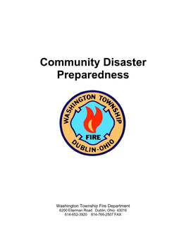 WTFD Community Disaster Preparedness Manual