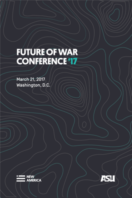 Future of War Conference 2017 Program