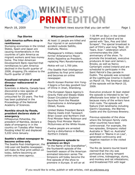 March 18, 2009 the Free-Content News Source That You Can Write! Page 1