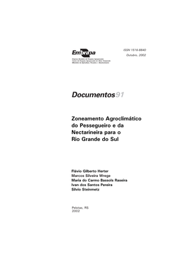 91-Zoneamento Agroclimático Do Pessegueiro E Da Nectarineira