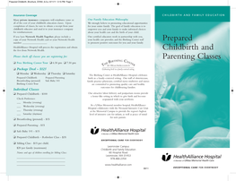 Prepared Childbirth and Parenting Classes