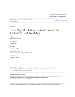 The 7 May 2001 Induced Seismic Event in the Ekofisk Oil Field, North Sea L