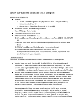 Squaw Bay Wooded Dune and Swale Complex