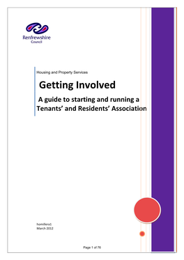 Getting Involved a Guide to Starting and Running A