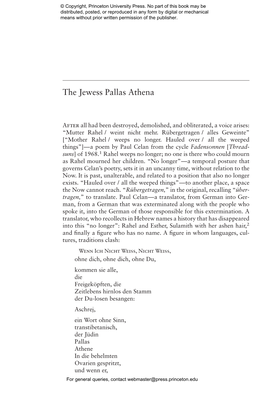 The Jewess Pallas Athena