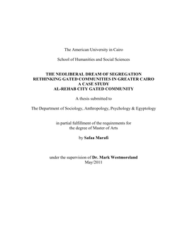 The Neoliberal Dream of Segregation: Rethinking Gated Communities In