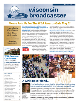 Wisconsin Broadcaster WBA April 2015