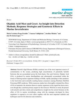 Okadaic Acid Meet and Greet: an Insight Into Detection Methods, Response Strategies and Genotoxic Effects in Marine Invertebrates