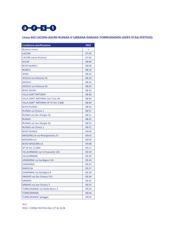 Linea 442 LACONI-ASUNI-RUINAS-V.URBANA-SIMAXIS-TORREGRANDE-(SERV.STAG.FESTIVO)