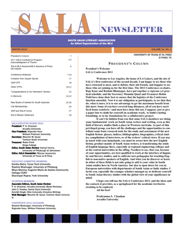 2010 Winter Newsletter