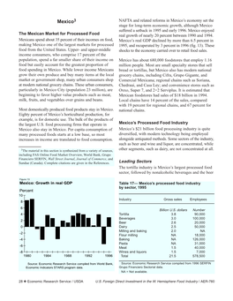 Mexico3 NAFTA and Related Reforms in Mexico’S Economy Set the Stage for Long-Term Economic Growth, Although Mexico Suffered a Setback in 1995 and Early 1996