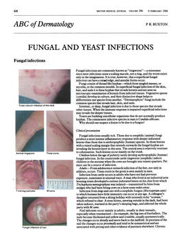 ABC Ofdermnatology FUNGAL and YEAST INFECTIONS