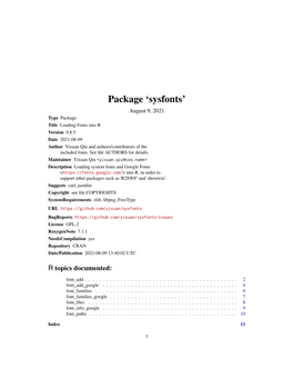 Sysfonts: Loading Fonts Into R