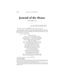 Journal of the House