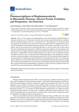 Pharmacovigilance of Biopharmaceuticals in Rheumatic Diseases, Adverse Events, Evolution, and Perspective: an Overview