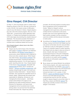 Gina Haspel, CIA Director