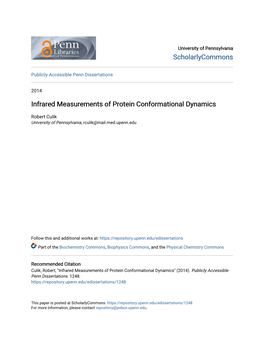 Infrared Measurements of Protein Conformational Dynamics