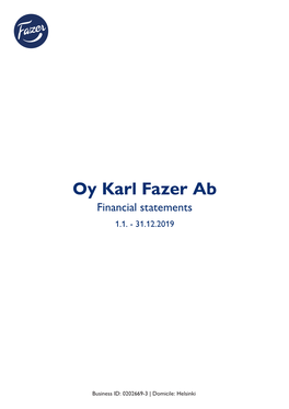 Oy Karl Fazer Ab Financial Statements 1.1