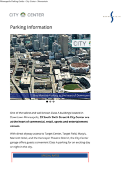 Minneapolis Parking Guide - City Center - Shorenstein