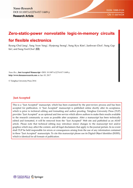 Zero-Static-Power Nonvolatile Logic-In-Memory Circuits for Flexible