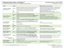 2020 Tribal Clean Water Section Project Officer and Tribal Liaison